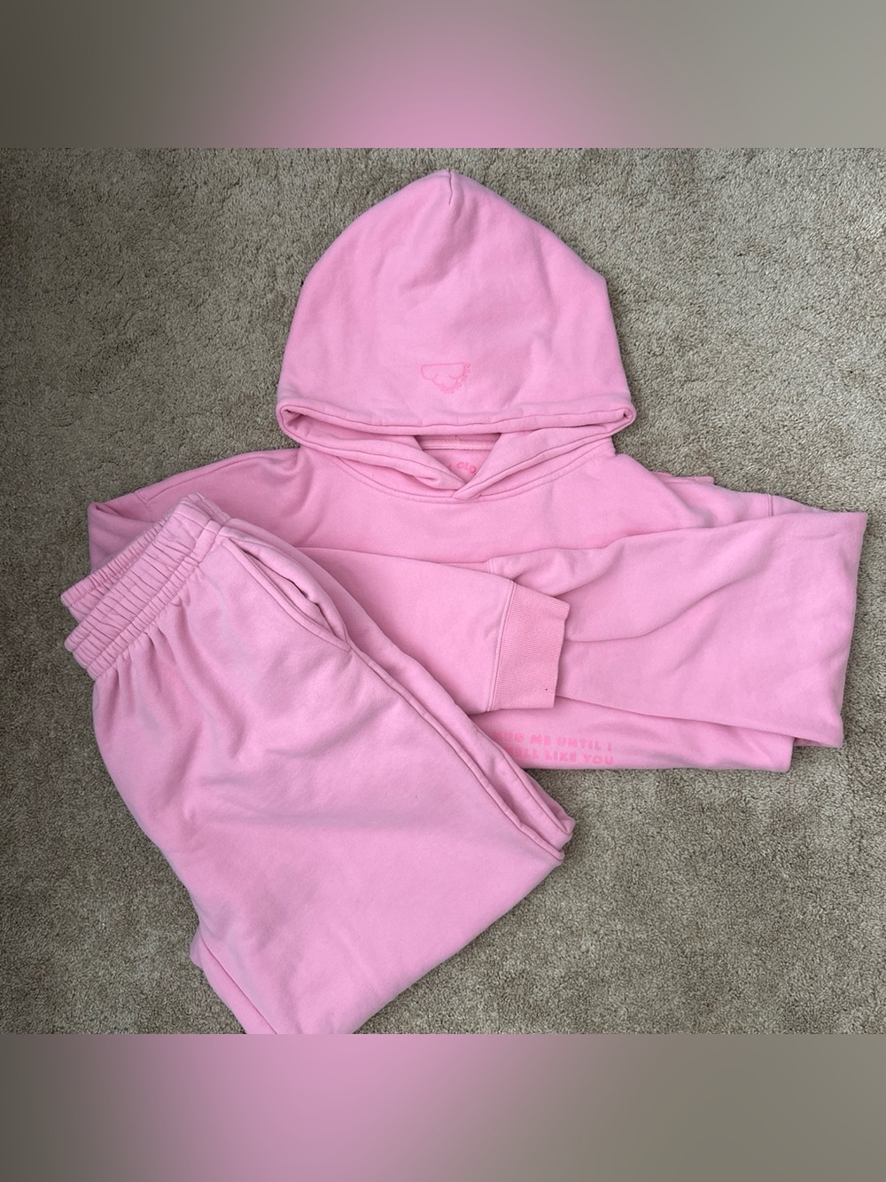 Mya Benway Grey Cloud Pink Sweat Set